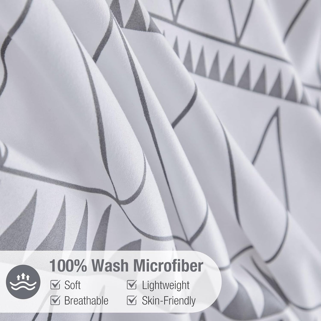 Lekesky Bettwäsche 220x200 Super Weiche 100% Mikrofaser 3-Teilig Bettgarnituren mit Bettbezüge und K