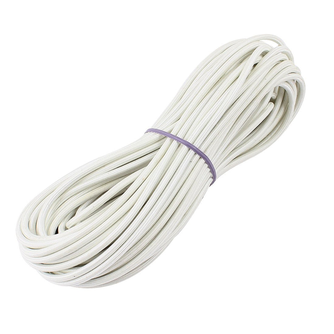 sourcing map 15 Meter/50ft 2mm2 230C flexibles Silikon Hochtemperatur geflochtenes Drahtkabel weiss