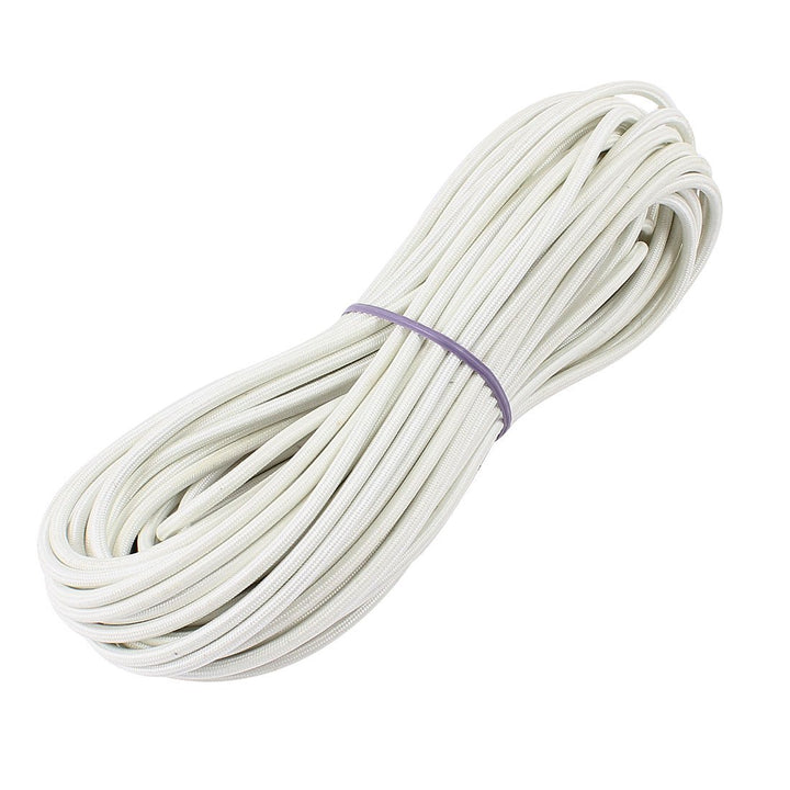 sourcing map 15 Meter/50ft 2mm2 230C flexibles Silikon Hochtemperatur geflochtenes Drahtkabel weiss