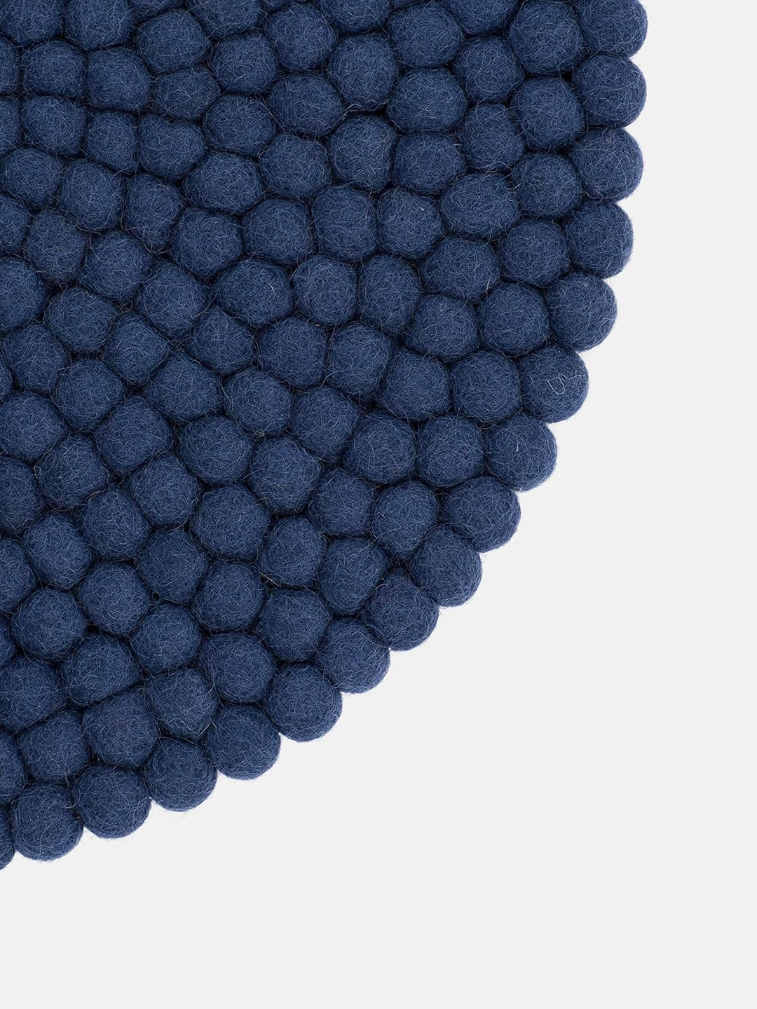 myfelt Filzkugel Sitzauflage Stuhlauflage - Alva - rund, Ø 36 cm, Dunkelblau, Dunkelblau