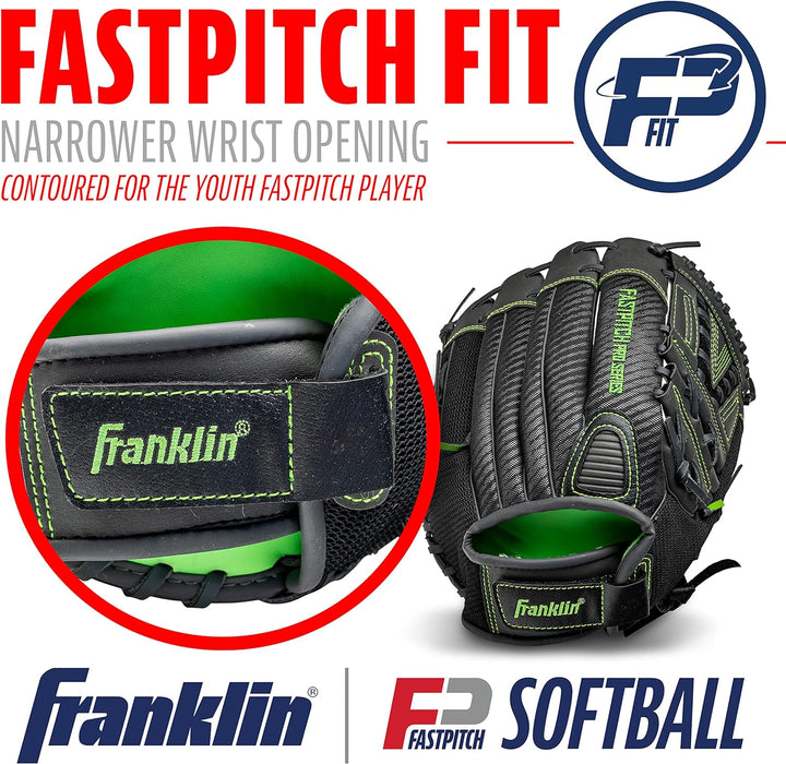 Franklin Sports Fastpitch Pro Series Softballhandschuhe lime 28 cm Rechte Hand Wurf, lime 28 cm Rech