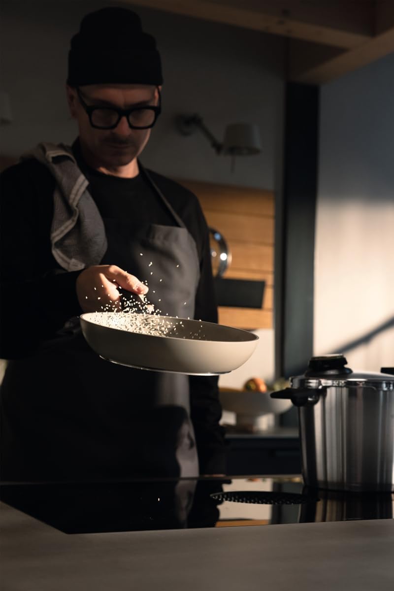 Fissler Ceratal Evo Classic Pfannen-Set 2-teilig (Ø 24 cm + Ø 28 cm, Warmgrau) – Keramikpfannen herg