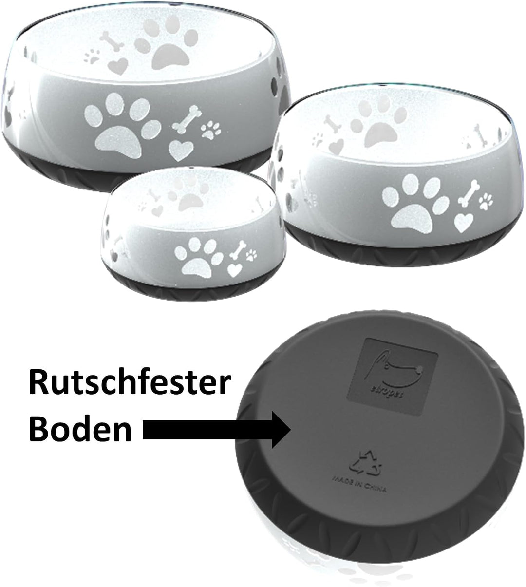 M 1010ml Futternapf für mittlere Hunde, Trinknapf, rutschfest, Grau M 1010ml (mittlere Hunde) Grau,