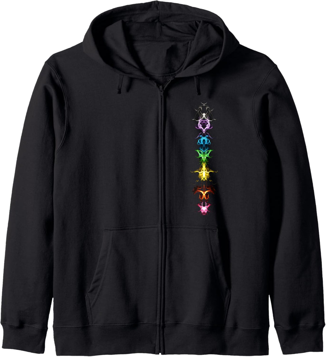 Fraktal Chakra Buddhismus Yoga Regenbogen Symbol Kapuzenjacke