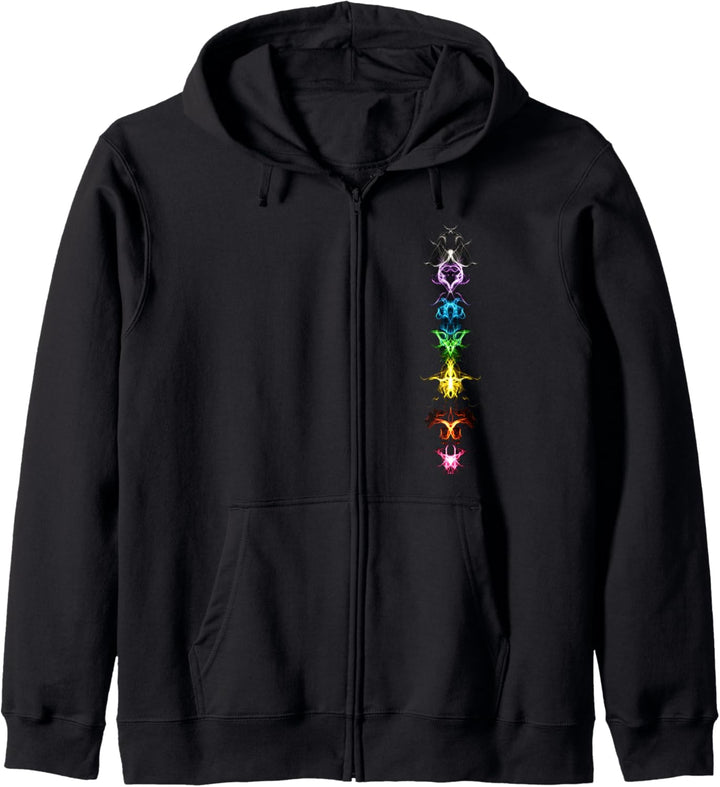 Fraktal Chakra Buddhismus Yoga Regenbogen Symbol Kapuzenjacke