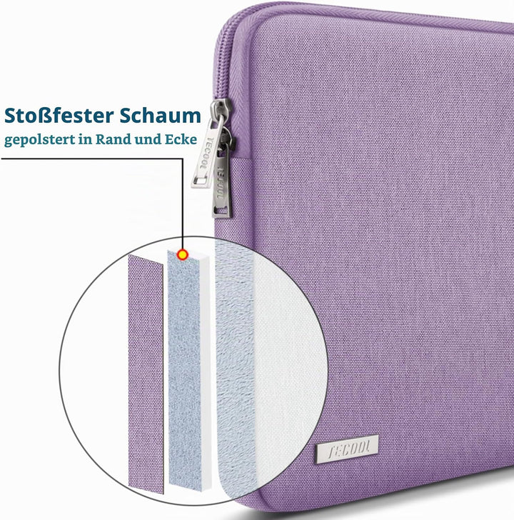 TECOOL 14 Zoll Laptoptasche LaptopHülle für 14” Lenovo Thinkpad ideapad HP Elitebook Acer Dell Chrom