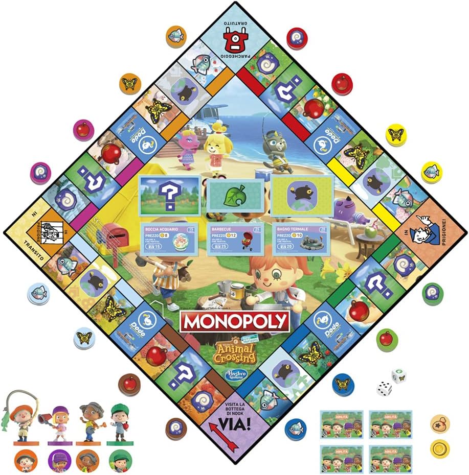Hasbro Monopoly Edition Animal Crossing New Horizons, lustiges Brettspiel für Kinder ab 8 Jahren, 2