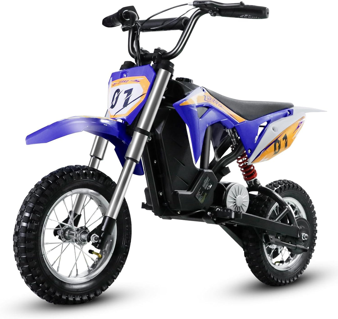 CCLIFE Elektro Motorrad Kinder Lithiumbatterie 36V 300W, 8/12/25 km/h, Elektrisch Pocket Bike Dirt B