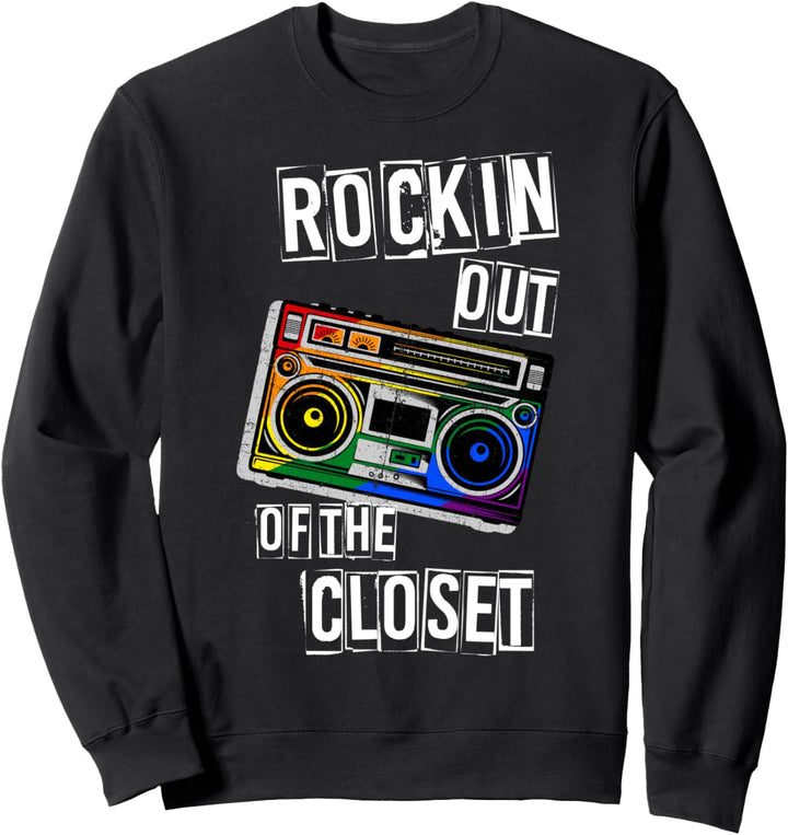 Homosexuell Stolz Rockin Out LGBTQ Parade Subtile Stolz Flag Sweatshirt