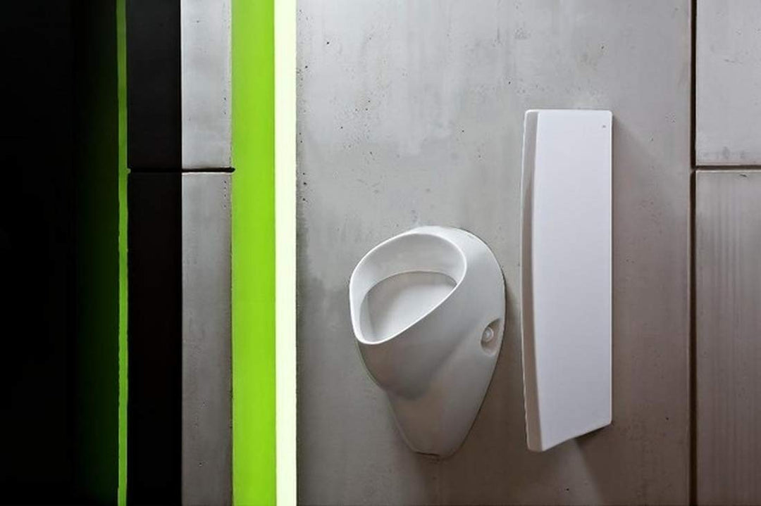 VBChome Urinal Zulauf von Hinten Weiss Modern Hochwertig Keramik Pinkelbecken Pissoir Wandurinal Wan
