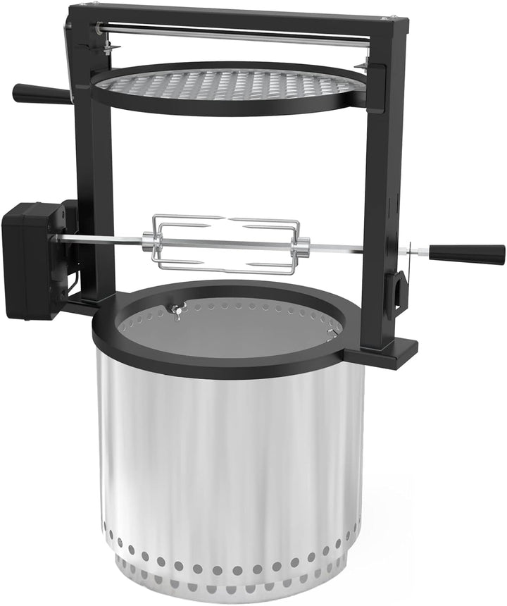 onlyfire Santa Maria Grillaufsatz Grillspiess Set für Solo Stove Ranger 38 cm Feuerstelle, Drehspies