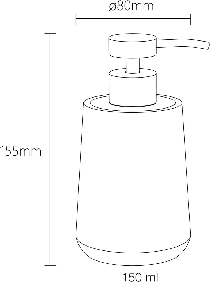 Sealskin Earth Badezimmerset - Seifenspender 150 ml - Zahnputzbecher - Eiche Seifenspender + Zahnput