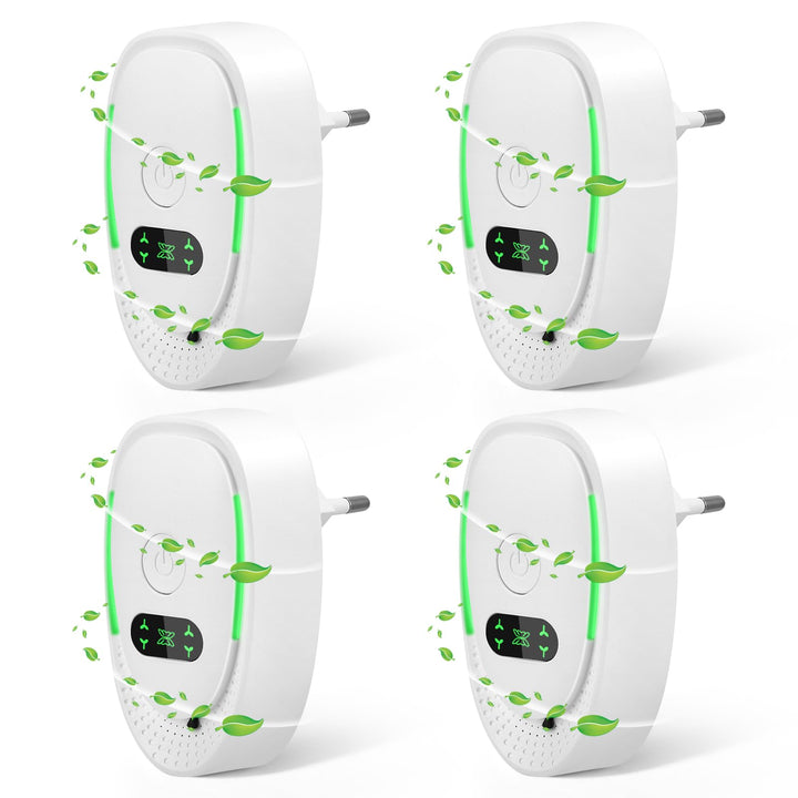 Luftreiniger 4er Set für Zuhause &amp; Schlafzimmer, Plug-In Ionisator mit Negativen Ionen, Filterloser