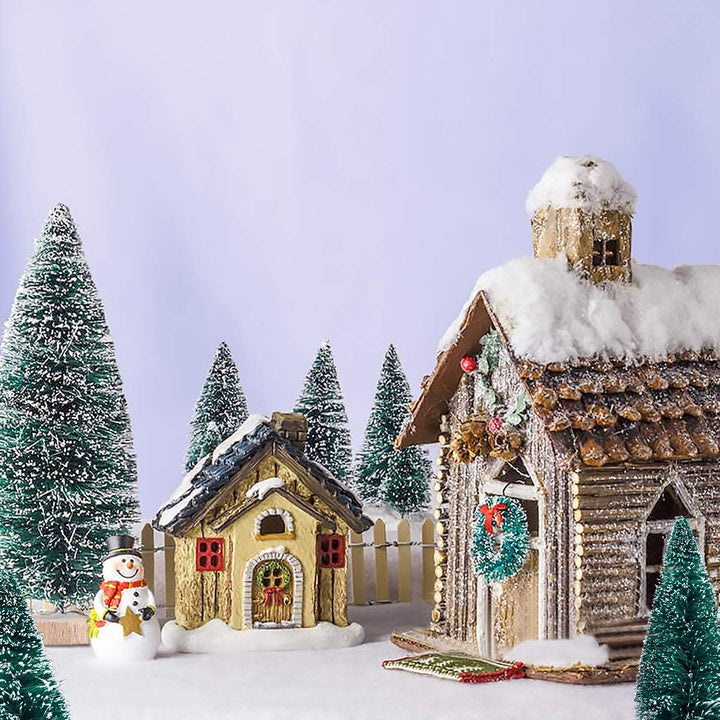 MELLIEX 60 Stück Miniatur Weihnachtsbaum Künstlicher Mini Modell Weihnachtsbaum Kunststoff Winter Or