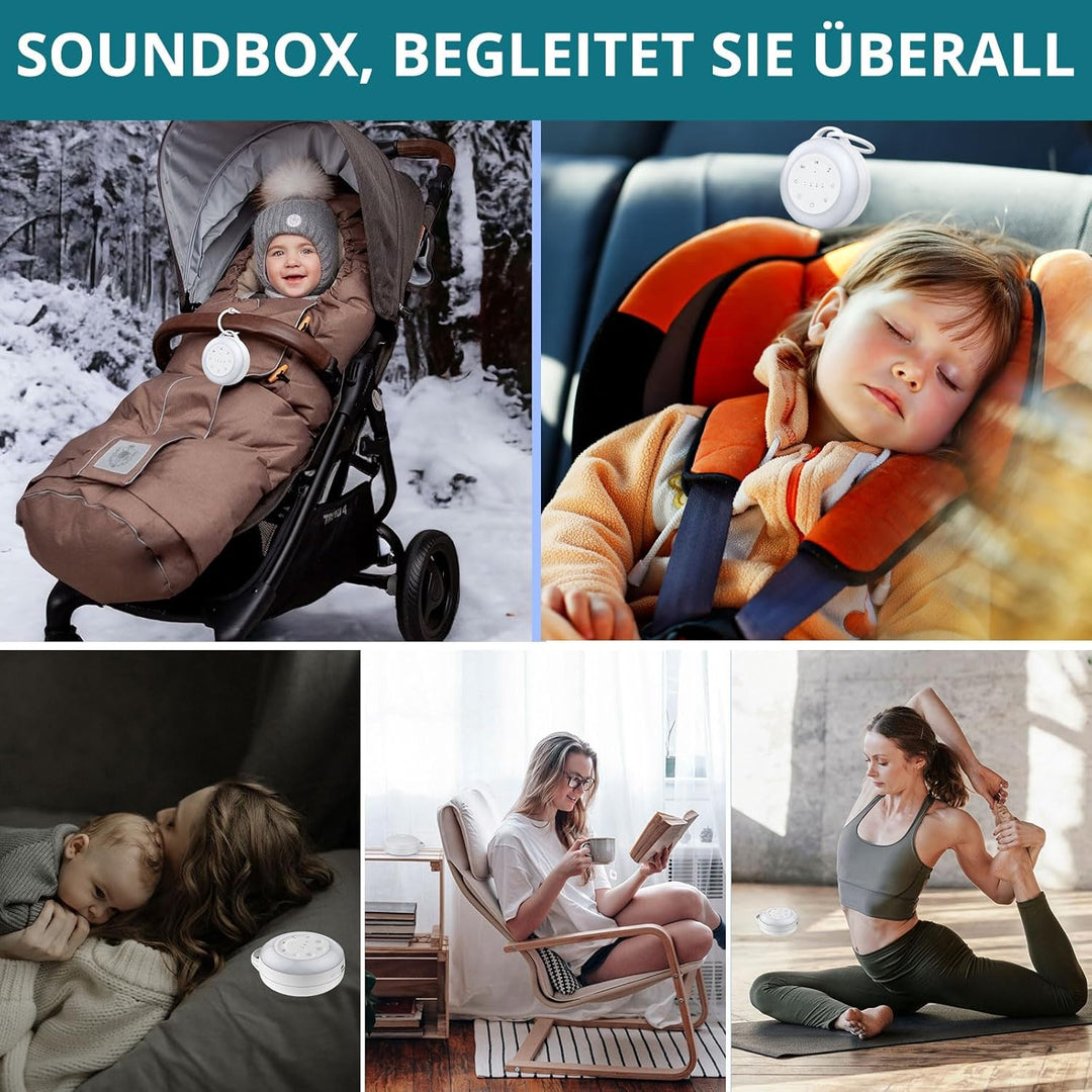 White Noise Machine Einschlafhilfe mit 24 Beruhigende Geräusche Tragbare Weisses Rauschen Maschine 2