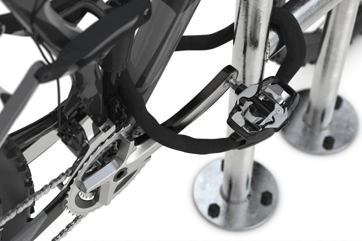 Fahrrad-Anlehnbügel 9521 | 350mm mit Knierohr | für 2 Fahrräder | zum Aufdübeln | Stahl verzinkt | B