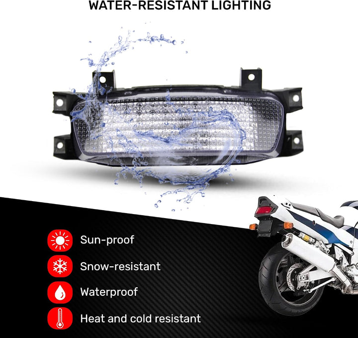 avdb-moto LED-Bremslicht mit integrierten Blinker kompatibel mit Suzuki Gsxr 600, 750, 1100 1993/199