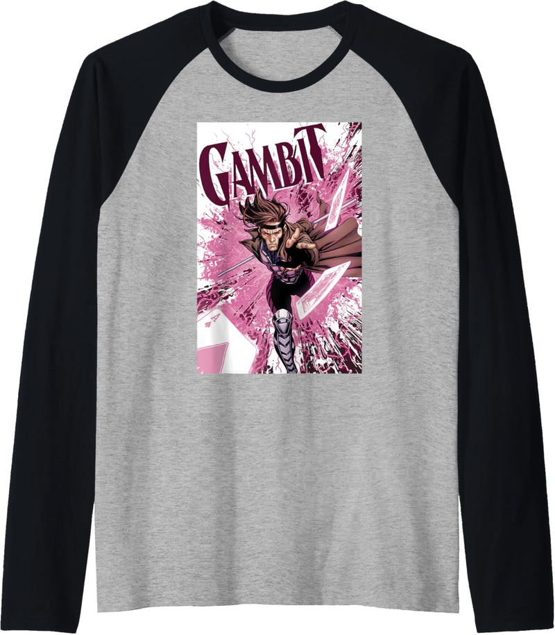 Marvel X-Men Gambit Card Throw Portrait Raglan