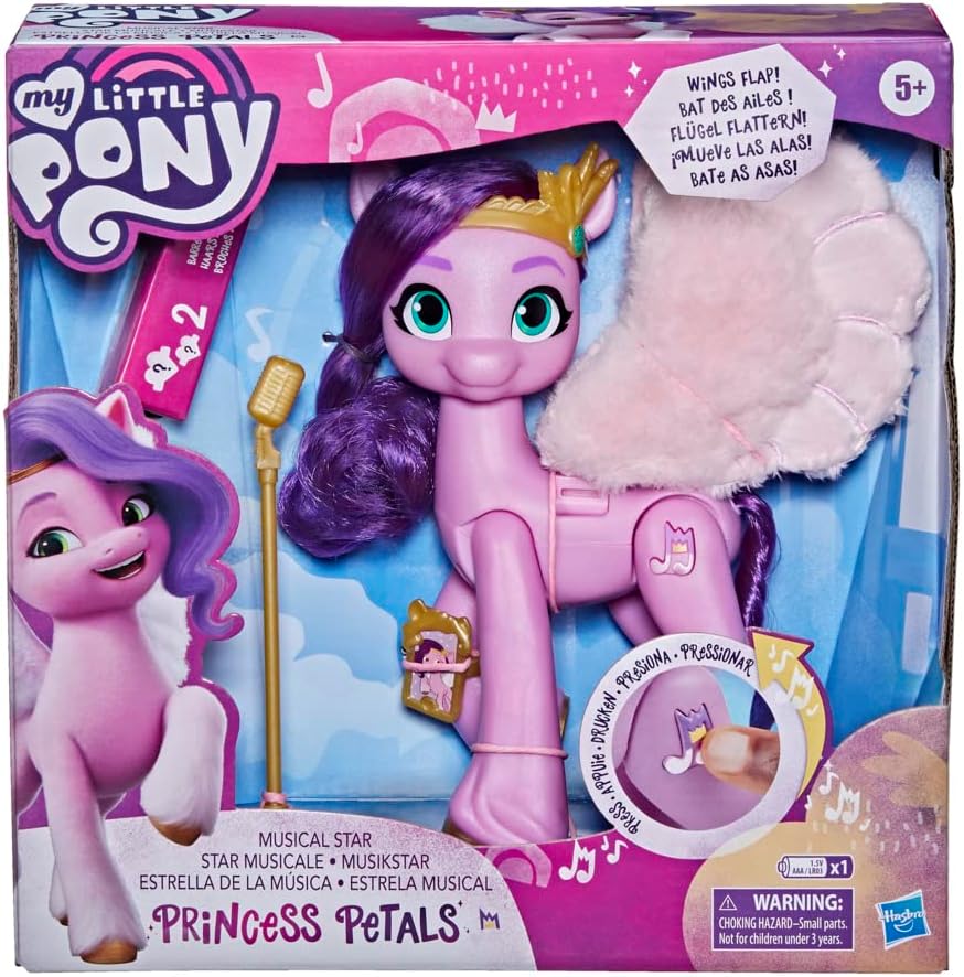 My little Pony, A New Generation Musikstar Pipp Petals, 15 cm grosses, pinkfarbenes Pony, spielt Mus
