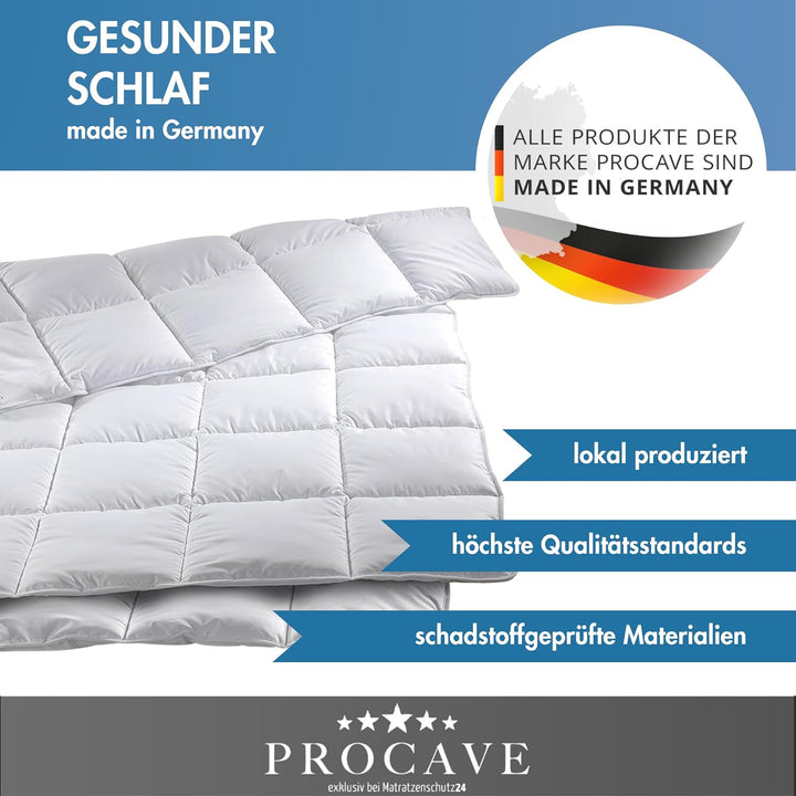 PROCAVE Micro-Comfort 4 Jahreszeiten 155x200 cm Ganzjahresdecke | Microfaser | Steppdecke | Bettdeck