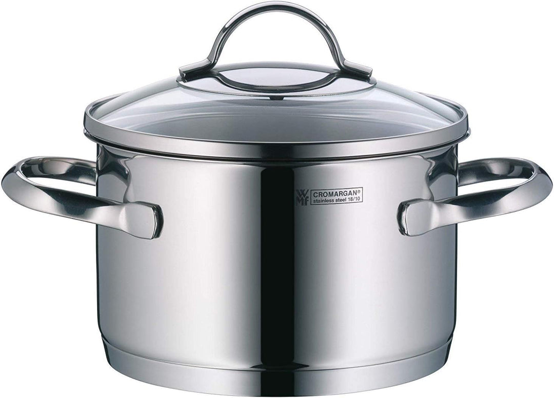 WMF Provence Plus Topfset Induktion 4-teilig, Kochtopf Set mit Glasdeckel, Cromargan Edelstahl polie