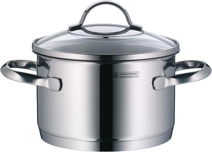 WMF Provence Plus Topfset Induktion 4-teilig, Kochtopf Set mit Glasdeckel, Cromargan Edelstahl polie