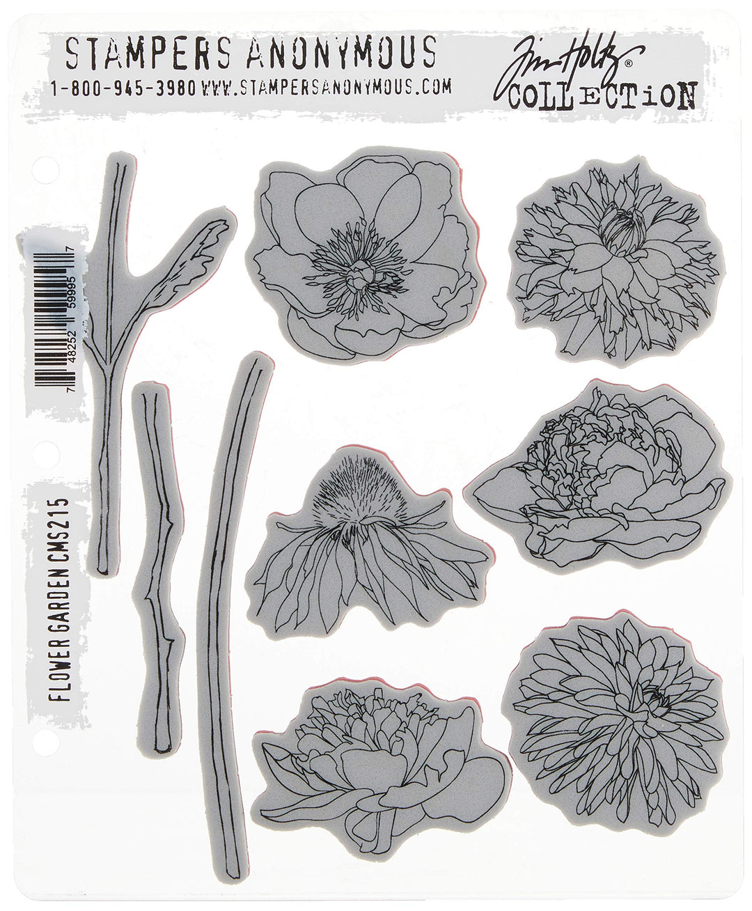Art Gone Wild Stampers Anonymous, Blumengarten Stempel, Synthetic Material, Mehrfarbig, 24.5 x 19 x