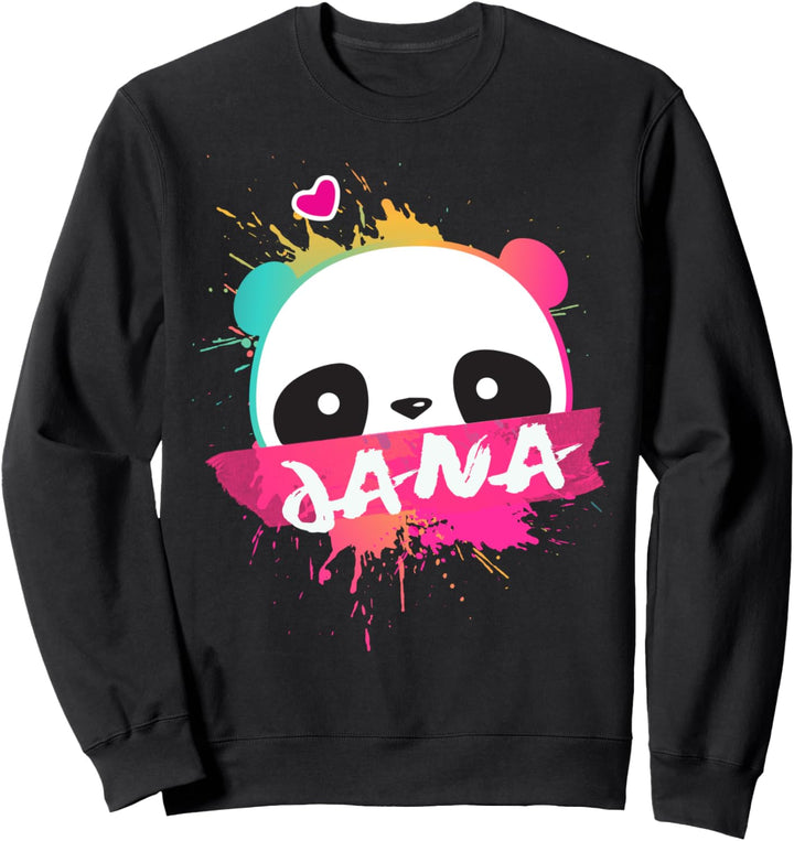 JANA - Schöner Mädchen Name mit süssem Panda Sweatshirt