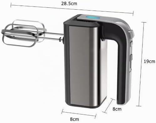 Elektrischer Handmixer, 800 W, Handmischer aus Edelstahl, Handmischer, 5 Geschwindigkeiten mit Ausga