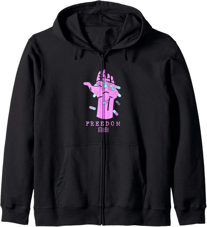 Japanese Pastel Aesthetic Freedom Yami Kawaii Pastel Goth Kapuzenjacke