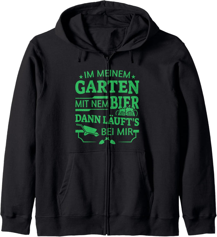Gärtner In Meinem Garten Mit Nem Bier Läuft Bei Mir Garten Kapuzenjacke