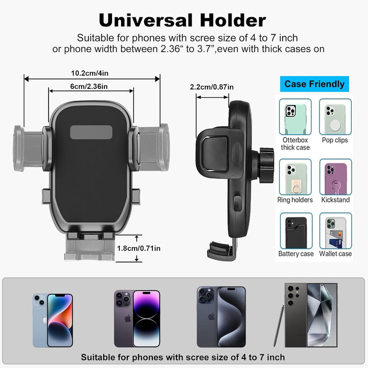 Getränkehalter Handyhalterung, 2-in-1 Universal-Getränkehalter-Expander mit langem Arm, 360° drehbar