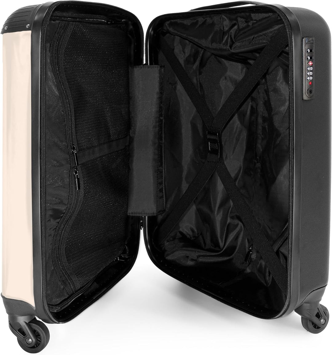 NoBoringSuitcases.com® Koffer Handgepäck Trolley Rollkoffer Kleine Reisekoffer mit 4 Rollen - Pingui