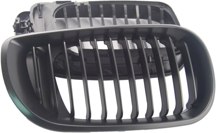 Ricoy Mattschwarzer Nierengrill für E46 3 Series 4 DOOR 4D 2002-2005 LCI Facelift (Mattschwarz) Schw