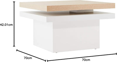 Alfa-Tische Tango Couchtisch, Holz, Sonoma Eiche, 70x70x42 cm