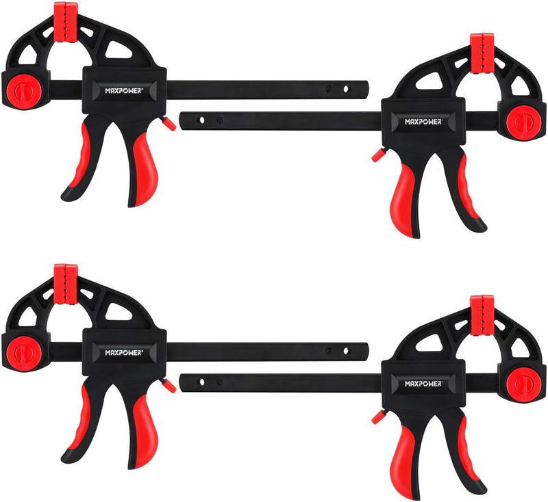 MAXPOWER 4-tlg. 150 mm 6-Zoll-Ratschenschraubenklemme für Holzarbeiten Modellbau-Stabklemmensatz 150