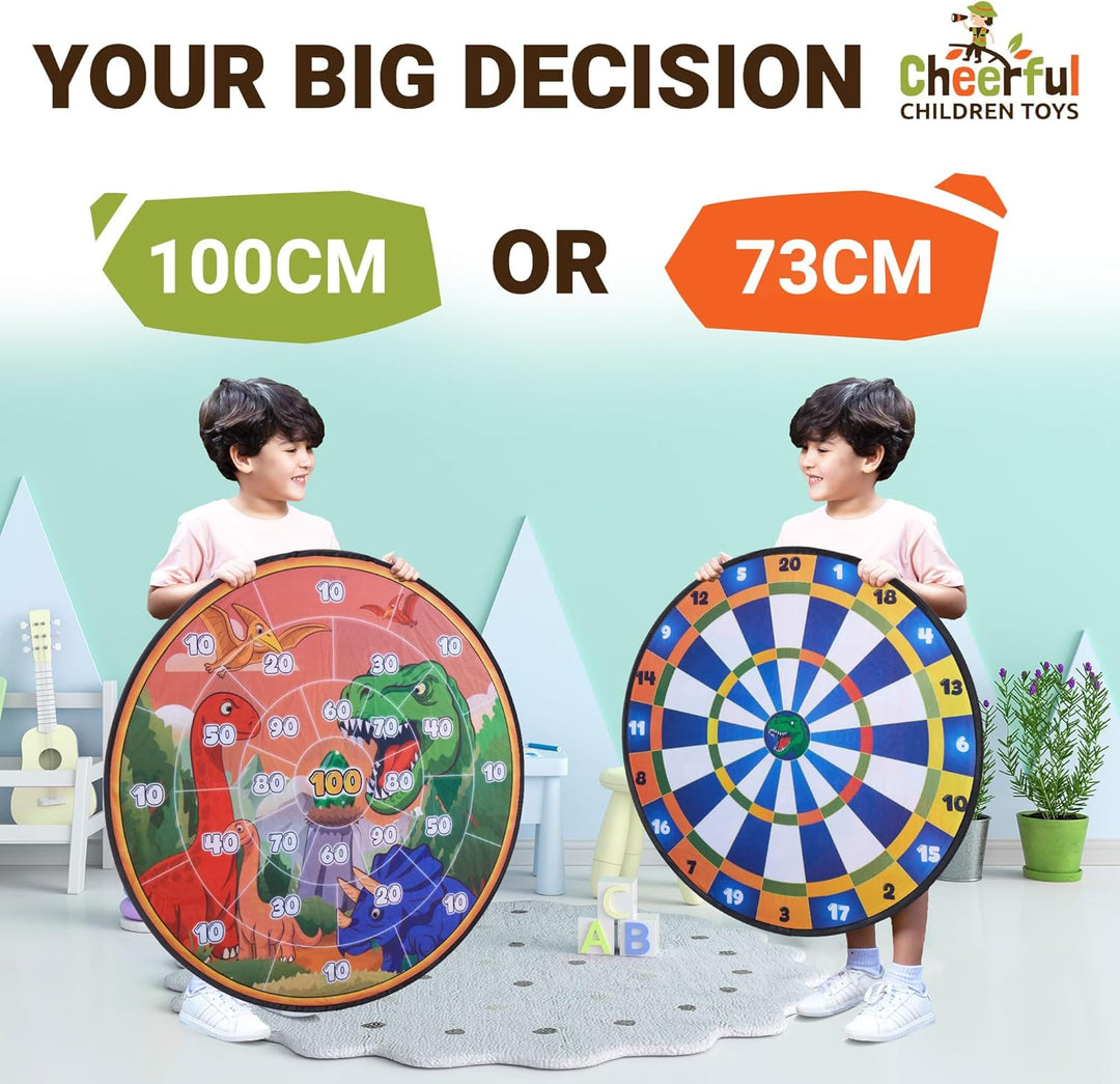 Cheerful Children Toys Jumbo Kids Dartscheibe XL oder XXL, grosse Klett-Dartscheibe mit wendbaren De