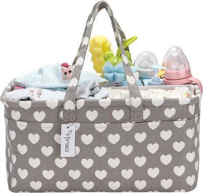 Hinwo Baby Windel Caddy 3-Compartment Infant Nursery Tote Aufbewahrungsbehälter Tragbare Organizer N