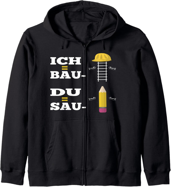 Bauleiter Saustift Azubi, Bilderrätsel, Bauhelm Baustellen Kapuzenjacke