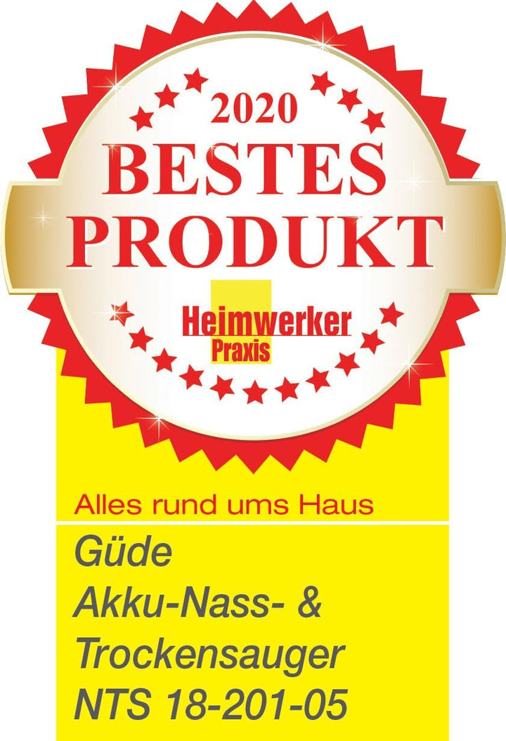 Güde Akku Nass-Trockensauger NTS 18-201-05 (18 V, Easy-Energy-Exchange, 20 l Edelstahlbehälter, Ausb
