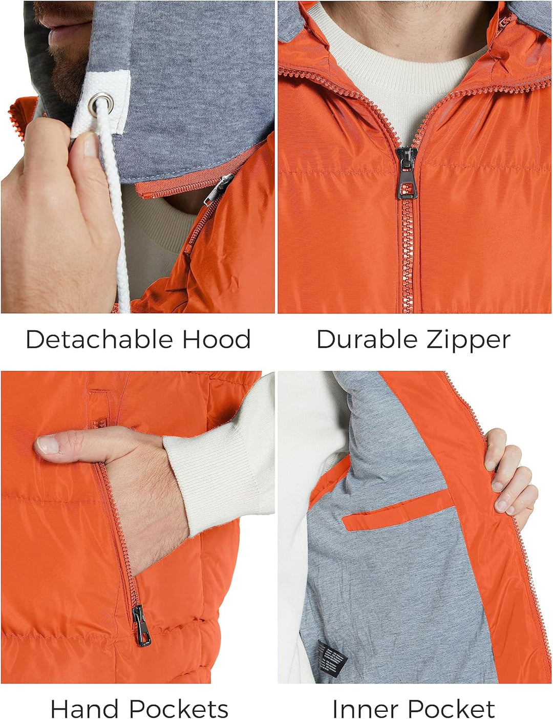 ZSHOW Herren Winter Weste Gesteppte Polsterung Puffer Ärmellos Jacke Warme Outdoor Weste Körperwärme