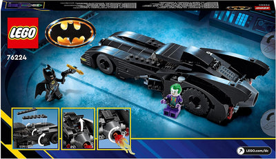 LEGO 76224 DC Batmobile: Batman verfolgt den Joker Set, Batmobil-Spielzeugauto von 1989 mit 2 Minifi