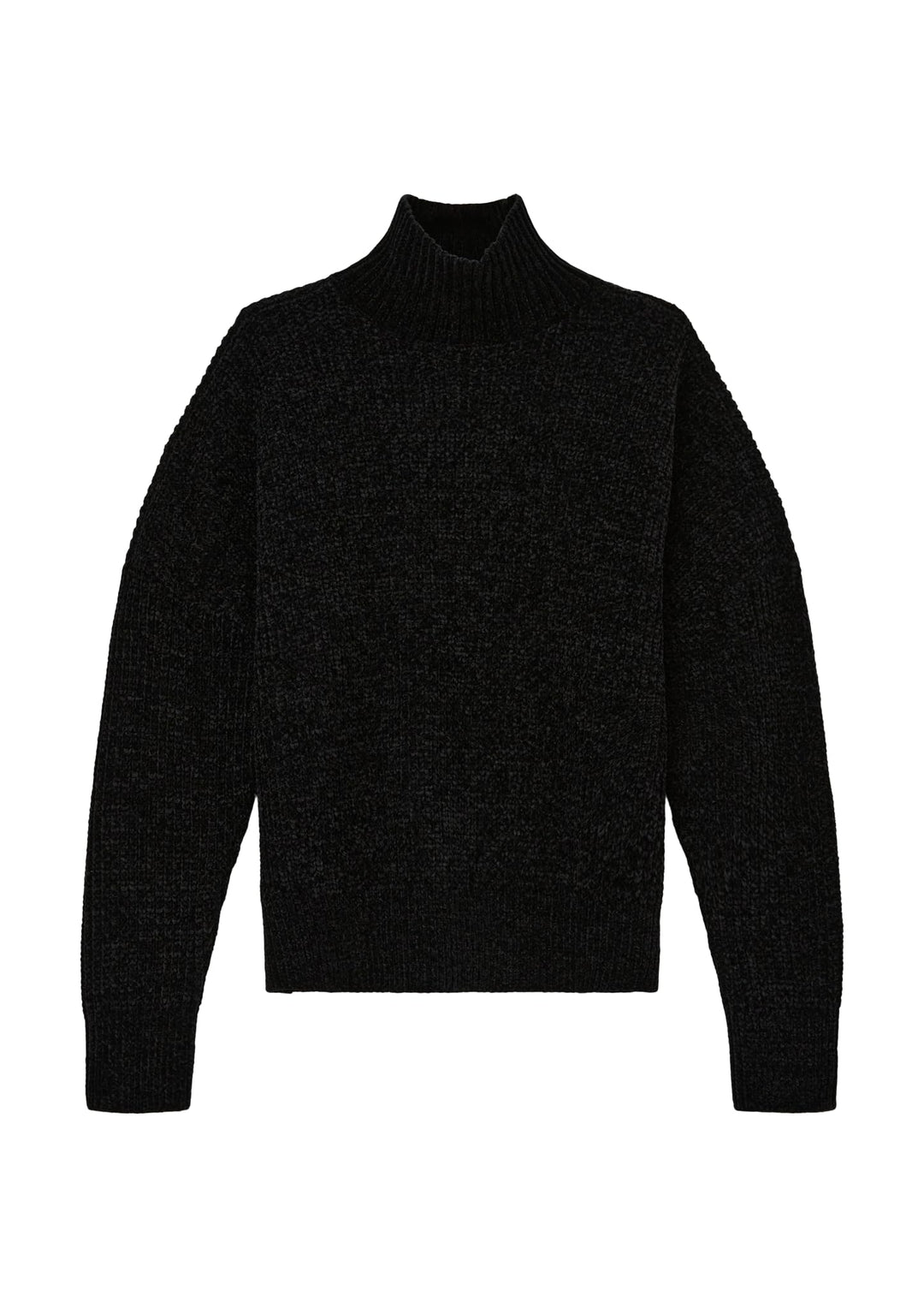 s.Oliver Strickpullover aus Chenille-Garn, Schwarz