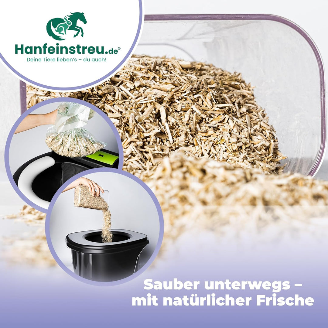 Hanf Lavendel Einstreu – 30L Geruchsneutralisierer für Campingtoilette, Trenntoilette & Komposttoile
