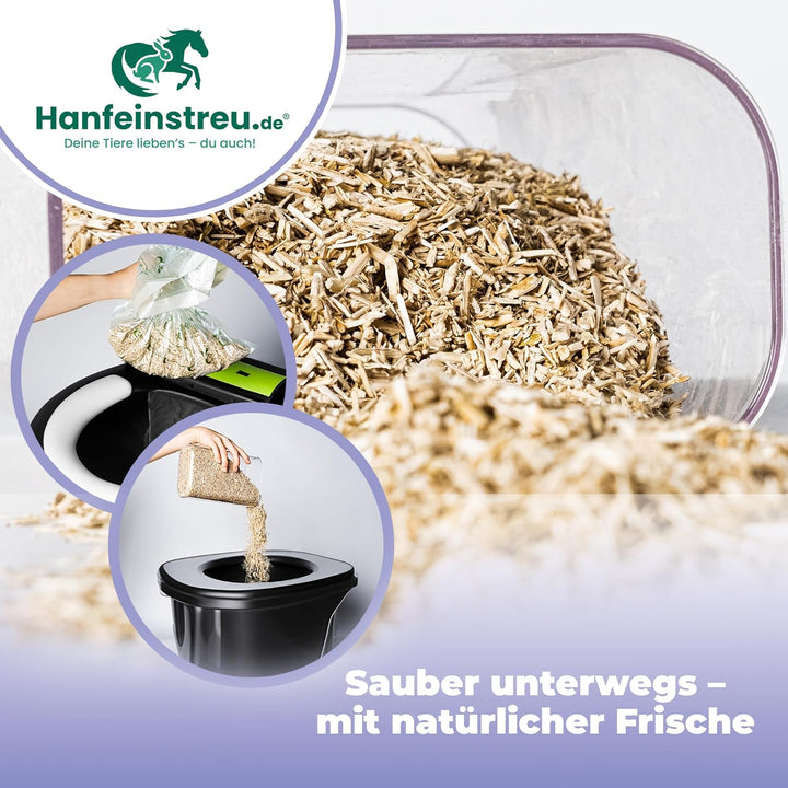 Hanf Lavendel Einstreu – 30L Geruchsneutralisierer für Campingtoilette, Trenntoilette & Komposttoile