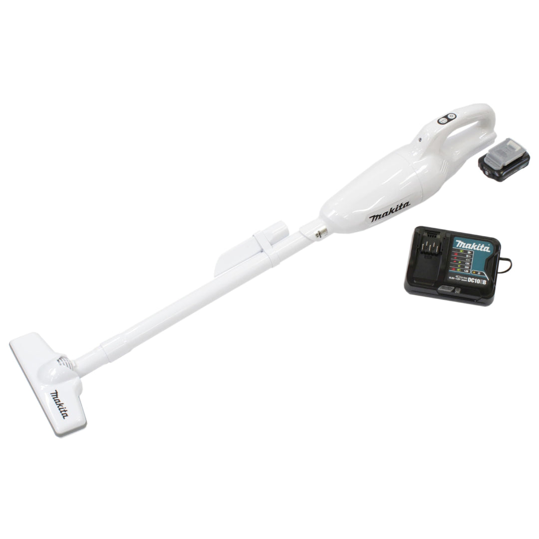Makita Akku Staubsauger (Behälter 0,6 l, 3 Saugstufen, Saugkraft max. 30 W, beutellos, mit LED-Beleu