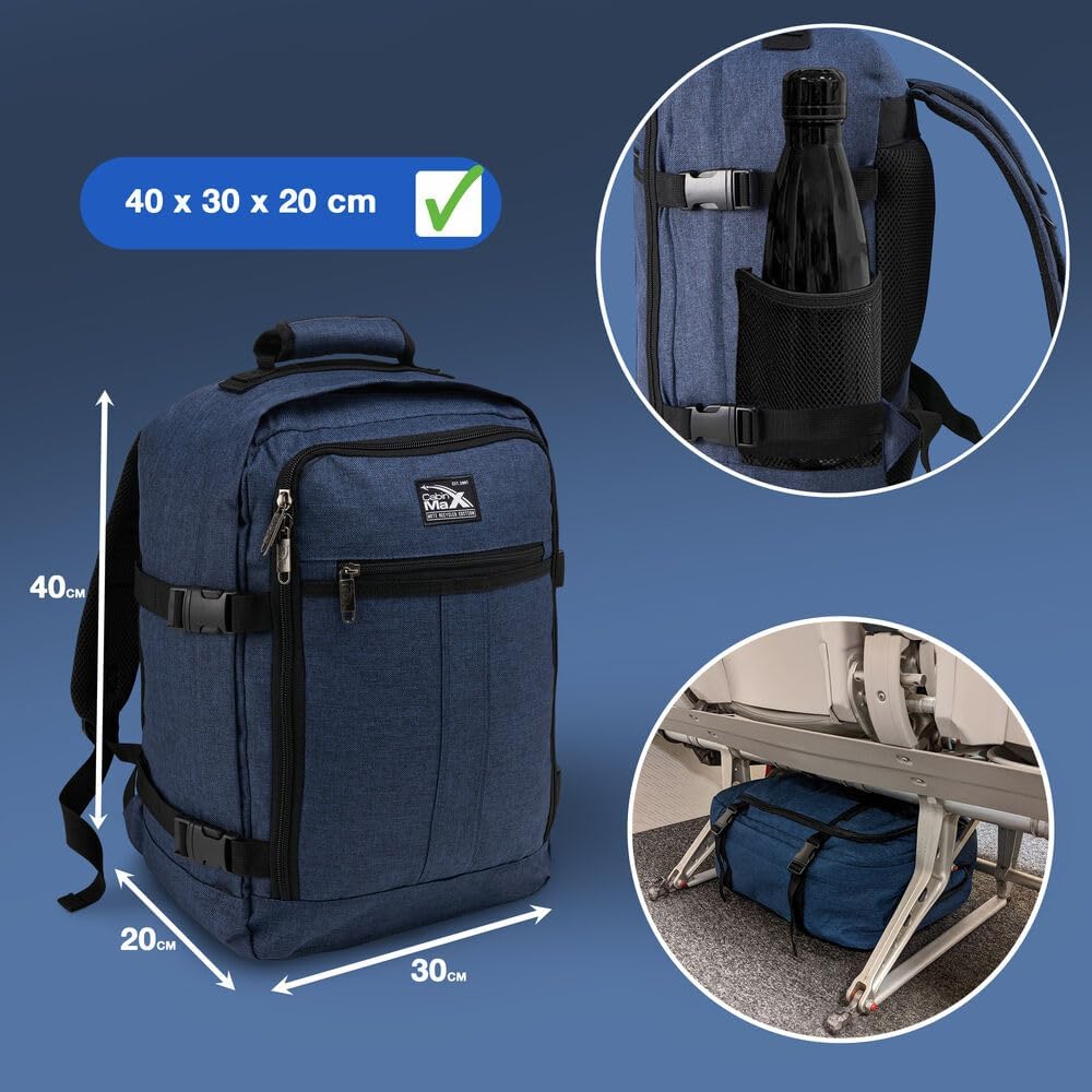 Cabin Max Metz 24L Handgepäck Tasche 40x30x20 cm – Bordgepäck für Ryanair, Wizz Air, EasyJet, Eurowi