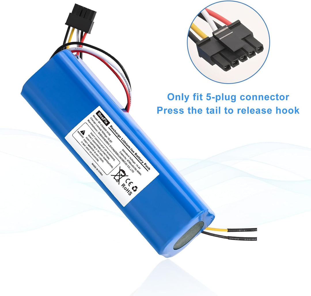 6700mAh Akku Ersatz für Conga 4090 4490 4590 4690 14.4V Li-ion Akku Batterie Staubsauger Robotic Vac
