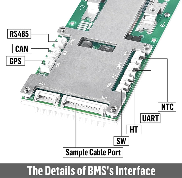 Smart BMS 8S-21S 100A mit Bluetooth, Ausgewogener Schutz und CAN 485 Kommunikationsschutzplatine, Ba