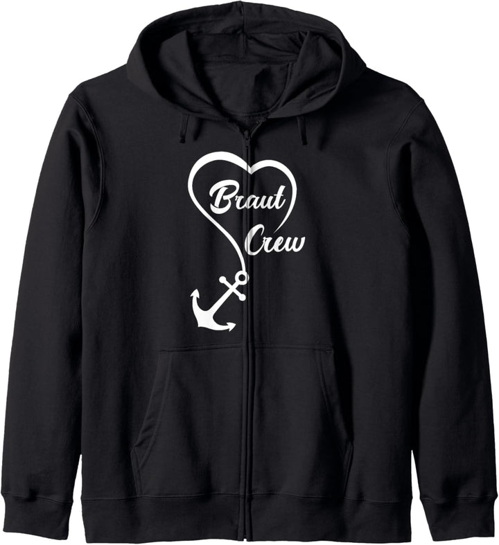 Braut Crew - Hochzeit - Mädels Junggesellinnen Abschied Kapuzenjacke